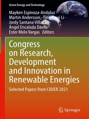 cover image of Congress on Research, Development and Innovation in Renewable Energies